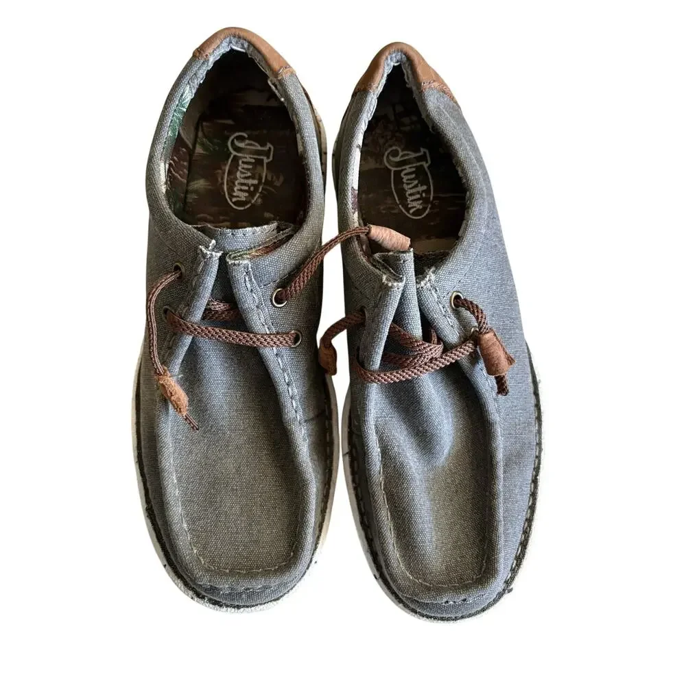 Justin Hazer Men's Slip On Loafers Gray/Brown Size 7M